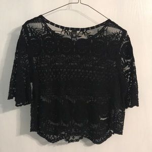 Elegant black lace top